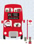 Red Bus - Santa Stop - London - Bus Stop - Santa Special - Santa Tour - Cute - Presents - Merry Xmas - Christmas Card created by Wink Design - Michelle Roberts