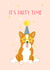 Cute, funny corgi. Party or birthday invitation. created by Anastasia Ultramarin