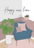 Modern Living Room New Home Card - House Plants - Happy New Home created by Laura