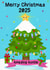 Cute Merry Christmas Tree Card 2025 | Wonderful Amazing Auntie My Shining Star! created by Kerrylovescards