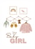 Baby Girl New Baby Card created by Betty & Nell