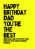 Happy Birthday Best Dad created by Dangerous Dave 