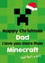 Happy Christmas Dad Minecraft Card created by Tiger Feet Creations