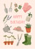 Happy birthday gardening card created by Swish & Scribble