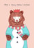 Bear Christmas card. created by Pearl Illustrations