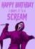 Scream Happy Birthday card created by Morgan Masters