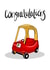 Cosy coupe 90s congratulations pass your driving test card created by Le Carpentier Design
