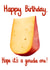 Punny Birthday Card - Gouda - Cheese created by Katie Tinkler illustration
