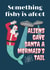 Retro sci-fi aliens mermaid Christmas card created by suzcreate