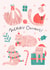 Merry Catmas - Pun - Pets - From the Cat - Cute - Traditional - Festive - Furry Friends - Merry Christmas Card created by Inku Goods