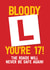 Bloody L you're 17! Birthday Card created by FurzePrints