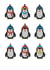 Cross Stitch Penguins created by Tickle and Thread