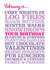 February Typographical Birthday Card created by Rosie Robins