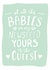 Cutest New Baby Card Funny created by Kit Cronk Studio