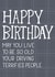 Funny Birthday Card Driving Joke created by Kit Cronk Studio