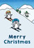 Christmas Skiing penguins having fun in the snow created by Penguin Parade