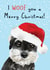 Cute Schnauzer Dog Christmas Card created by Amy Florence Design