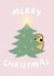 Chazzle Christmas Tree 'Merry Christmas' card created by Charlotte Watts