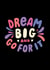 Dream Big Good Luck Card created by @studio27eleven