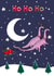 Ho Ho Ho Dinosaur Christmas Card created by La Fam Illustration