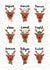 Santa`s Reindeer Christmas card created by Triple Kiss Designs
