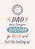 Dad Funny Birthday turn the heating on created by Poppy Lane