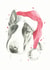 English Bull Terrier Christmas Card created by Robert James Hull