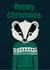 Happy Christmas jumper card | Badger Christmas Card created by Stripey Cats