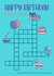 Happy birthday crossword game created by Spring of colors