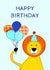 Lion With Balloons Kids Birthday Card created by Jenny Arnott Cards