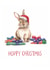 Arty - Cute - Adorable - Bunny Rabbit - Hop - Pun - Hoppy Christmas - Santa Rabbit - Christmas Card created by Citrus Bunn