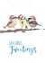 Garden birds Christmas card  created by Citrus Bunn