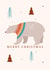 Merry Christmas - festive polar bear created by Custom Card Co Shop