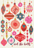 Pretty Festive Baubles Christmas Card - Deck the Halls created by Nina Raby - Jones