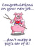 New job congratulations pig card  created by Winnie the Pig 