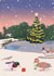 Christmas Card – Sunset Duck Pond – Gifts Christmas Tree created by Lorna Dolby-Stevens