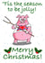 Miserable pig Christmas card created by Winnie the Pig 