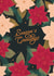 Pretty - Traditional - Poinsettia - Wreath - Christmas Flowers - Seasons Greetings - Floral - Christmas Card created by Tawn Moore