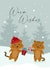 winter holidays christmas new year tiger card created by Alena Kazhkenova