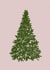Classic Christmas Tree Holiday Card on pale pink Background created by My Pretty Circus