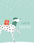 Walking Dalmatian Dog in the Snow Christmas Card created by Gemini Greetings