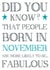 Funny November Birthday card for a fabulous friend, best friend or family created by Hello Fridays Studio