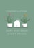 Funny Cactus Pun New Home Card - Congratulations - House Plants - Hope Next Door Aren't Pricks! created by @doublepea_designs
