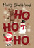 Christmas Santa, reindeer and snowman Ho Ho created by Paper Valley Design Studio