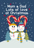 Mam & Dad Snowman Couple Christmas Card created by @squiggleinthecity