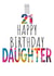 Daughter 21st Birthday Abstract Art Cake and Candles Design created by size3art