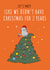 No lockdown xmas card created by Fly high art
