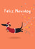 Feliz Navidog xmas card created by Fly high art