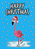 Christmas Ice Skating Flamingo created by Doodle Rob
