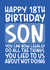 Legally Do All The Things You Lied About Funny 18th Birthday Card for Son created by Brogan Thomas